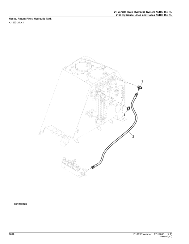 John Deere 1510E IT4 Forwarders (SN 003212 – 003569) Parts Catalog Manual – PC12650 Workshop Guide
