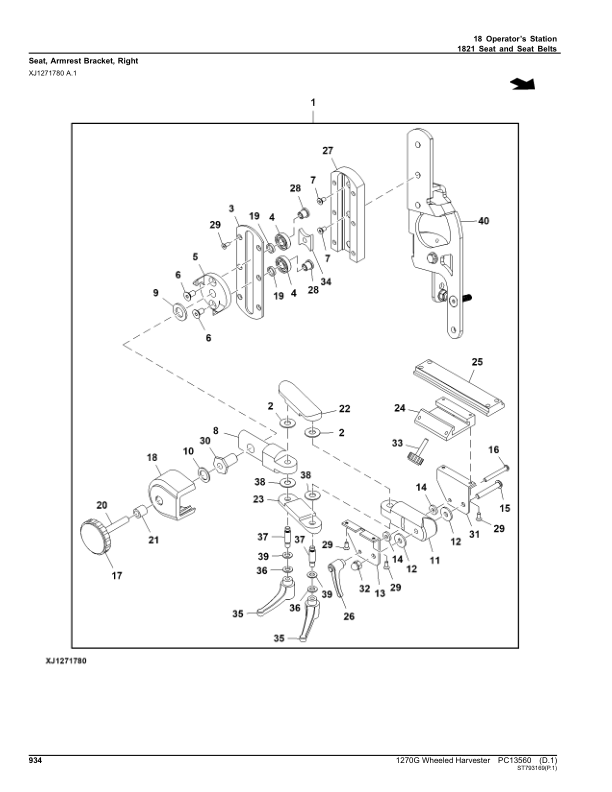 John Deere 1270G 6W Wheeled Harvesters (SN L004469-004998) Parts Catalog Manual – PC13560 Workshop Guide