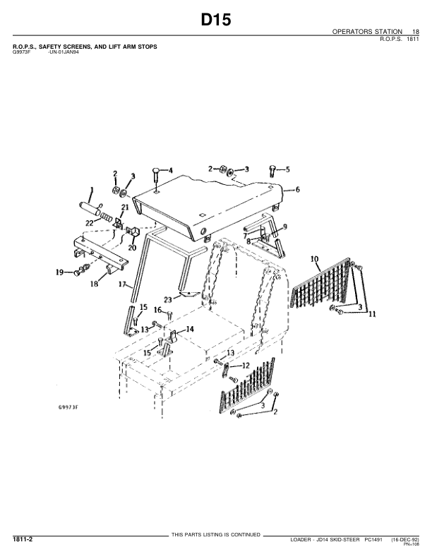 John Deere 14 Skid Steers Parts Catalog Manual – PC1491 Workshop Guide