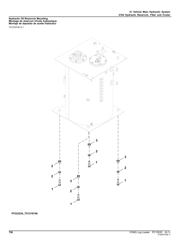 John Deere 3156G Log Loaders (SN 1FF3156G_ _D316001-) Parts Catalog Manual – PC15035 Workshop Guide