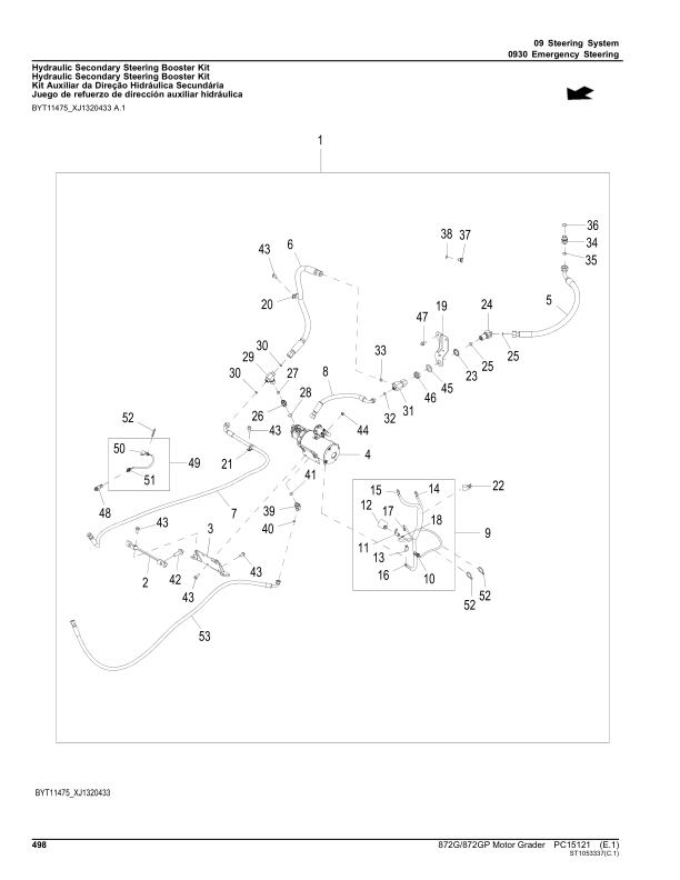 John Deere 872G, 872GP Motor Graders (SN C678818 – & D678818 -) Parts Catalog Manual – PC15121 Workshop Guide