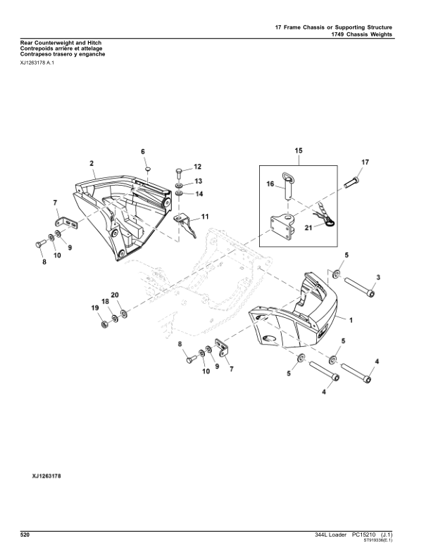 John Deere 344L Loaders (SN 1LU344LX_ _B043142-) Parts Catalog Manual – PC15210 Workshop Guide