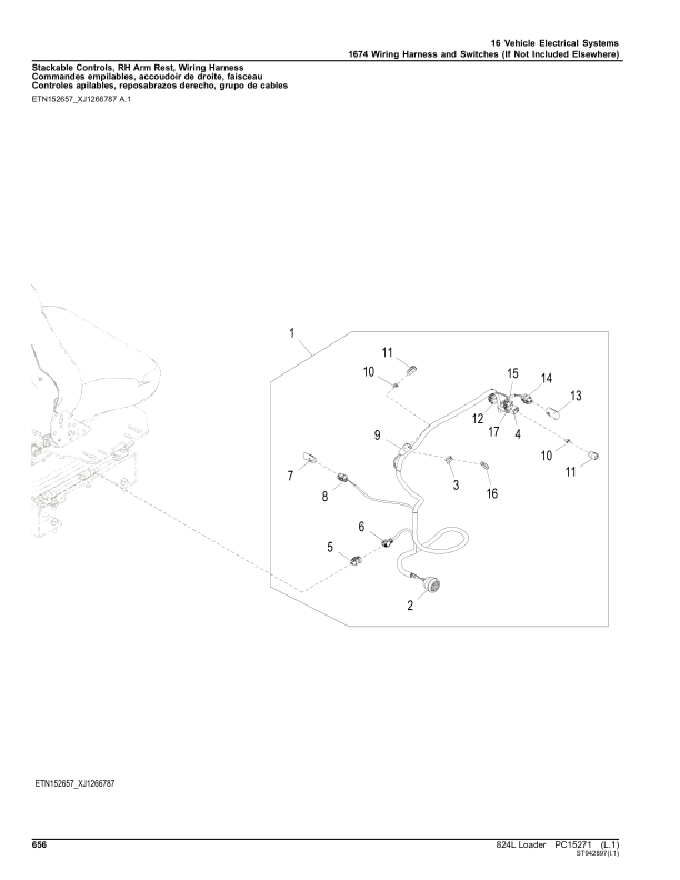 John Deere 824L Loaders (SN F697293- & L697293-) Parts Catalog Manual – PC15271 Workshop Guide