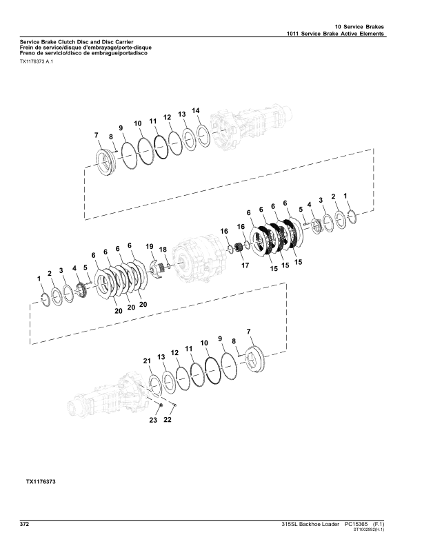 John Deere 315SL Backhoe Loaders (SN 1T0315SL_ _F390996-) Parts Catalog Manual – PC15365 Workshop Guide