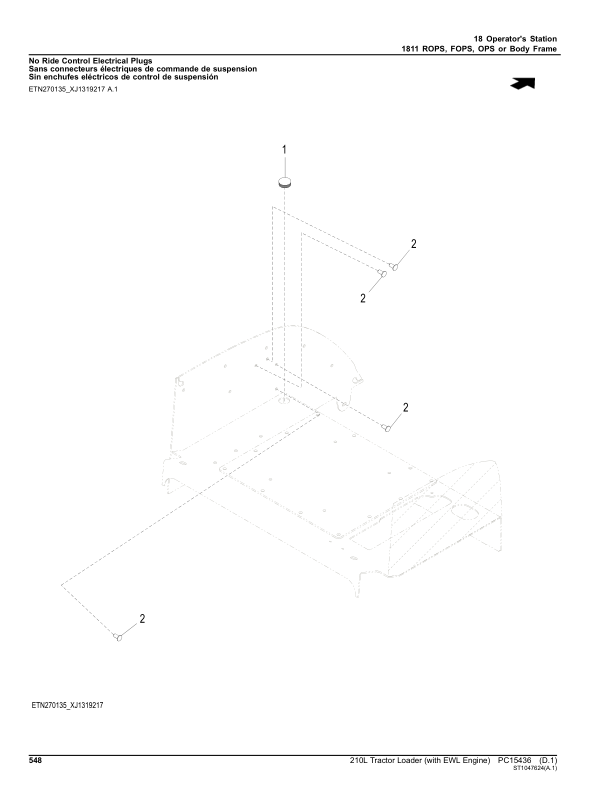 John Deere 210L Tractor Loader (SN 1T0210LX_ _F420826-) Parts Catalog Manual – PC15436 Workshop Guide