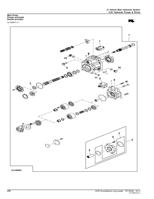 John Deere 337E Knuckleboom Loader (SN 1T0337E_L429856-) Parts Catalog Manual – PC15439 Workshop Guide