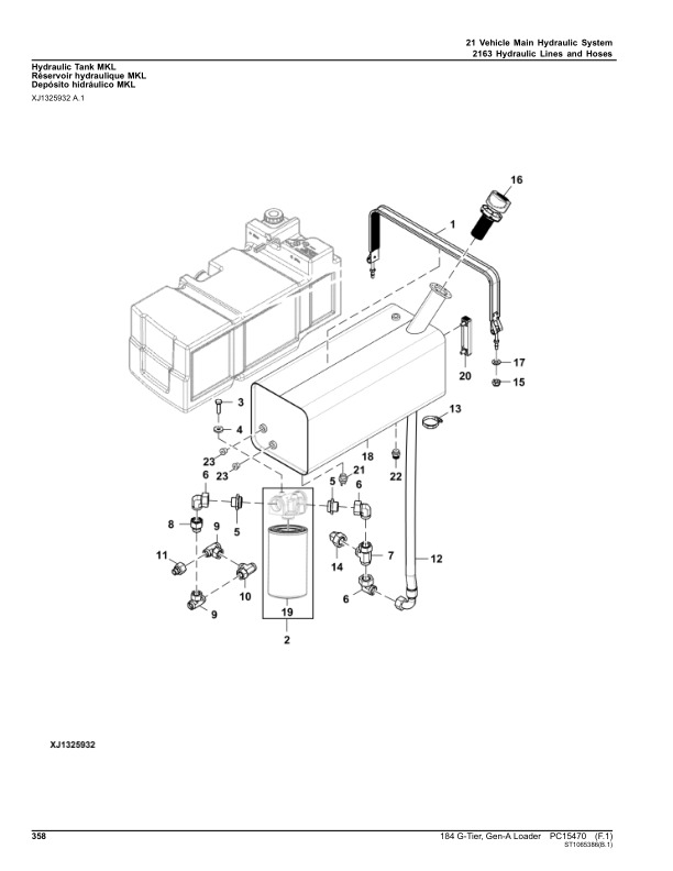 John Deere 184 G Loaders (SN 1LU184GA_ _B_67465-) Parts Catalog Manual – PC15470 Workshop Guide