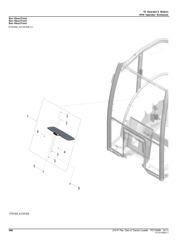 John Deere 210 P Backhoe Loaders (SN 1T0210PA_ _F_02265-) Parts Catalog Manual – PC15499 Workshop Guide
