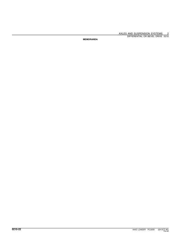 John Deere 444D Loaders Parts Catalog Manual – PC2059 Workshop Guide