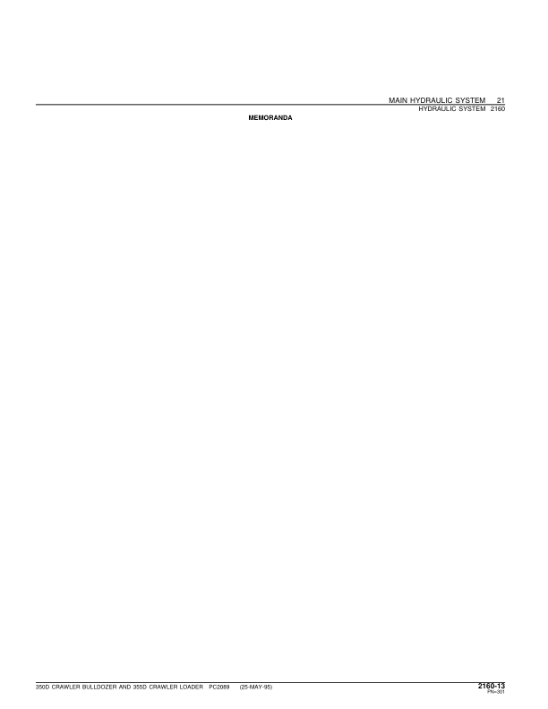 John Deere 350D, 355D Crawlers Bulldozer Loader Parts Catalog Manual – PC2089 Workshop Guide