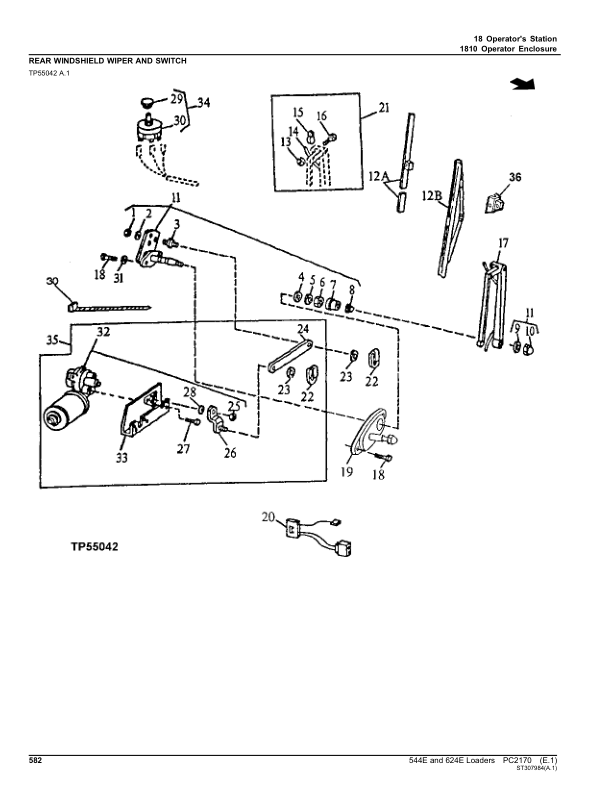 John Deere 544E, 624E, 544ETC, 544ELL Loaders Parts Catalog Manual – PC2170 Workshop Guide