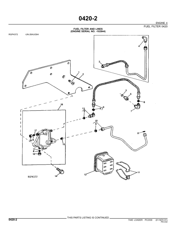 John Deere 744E Loaders Parts Catalog Manual – PC2300 Workshop Guide