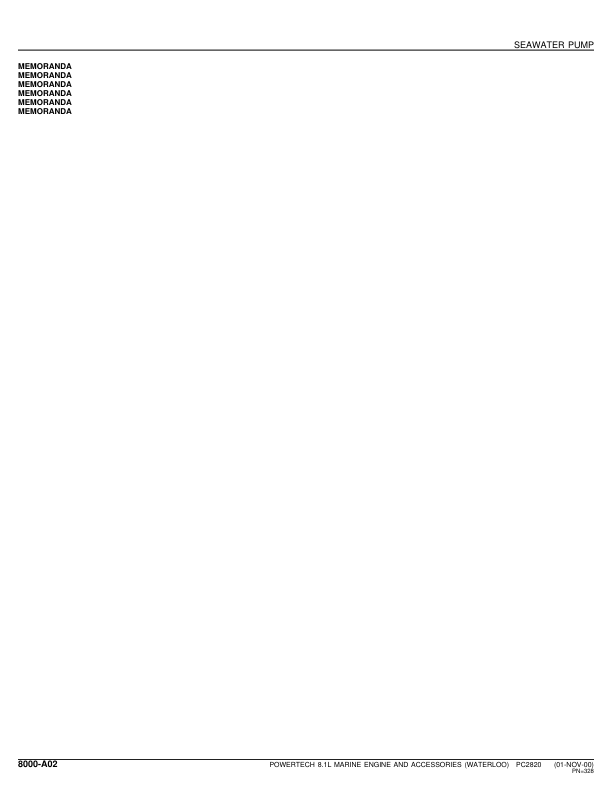 John Deere 8.1L, 6081 Engines Parts Catalog Manual – PC2820 Workshop Guide