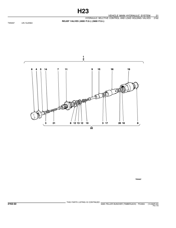John Deere 608S Tracked Feller Bunchers Parts Catalog Manual – PC2956 Workshop Guide