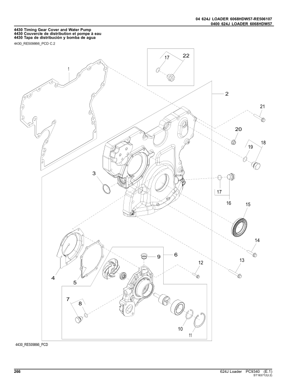 John Deere 624J Loaders Parts Catalog Manual – PC9340 Workshop Guide