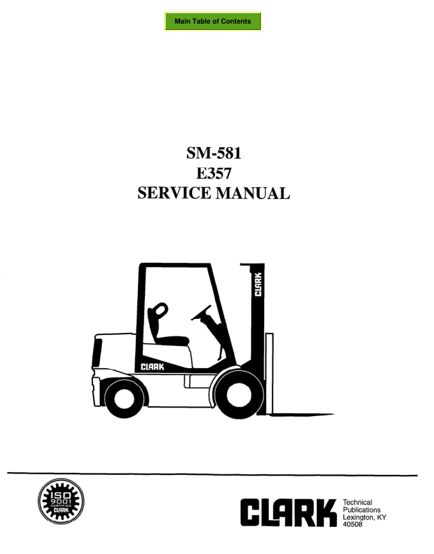 Clark ECS17, ECS20, ECS22, ECS25, ECS27, ECS30 Forklift Service Repair Manual Workshop Guide
