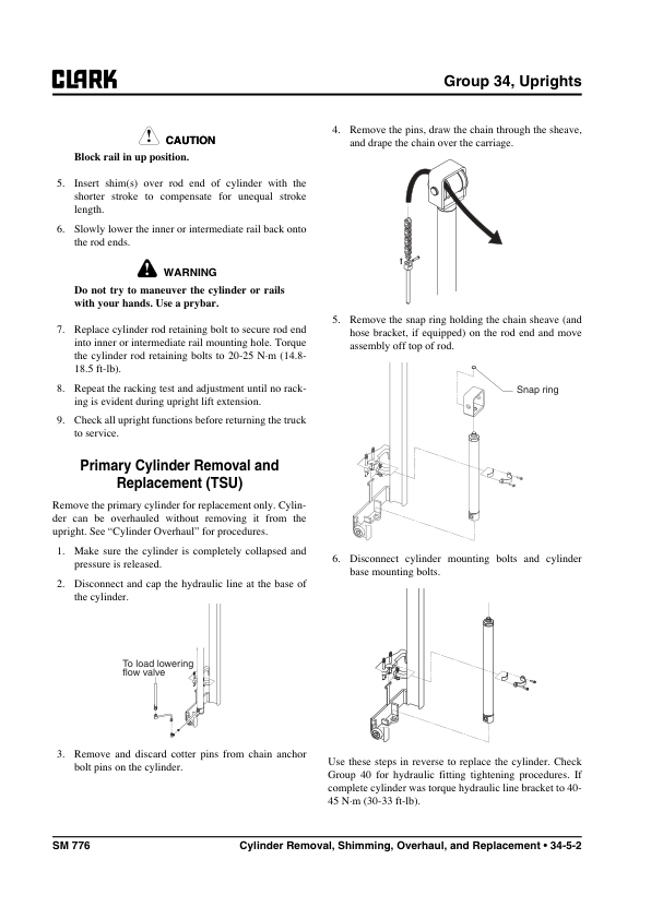 Clark CRX10, CRX13, CRX14, CRX15, CRX18, CRX20, CRX25 Lift Truck Service Repair Manual Workshop Guide