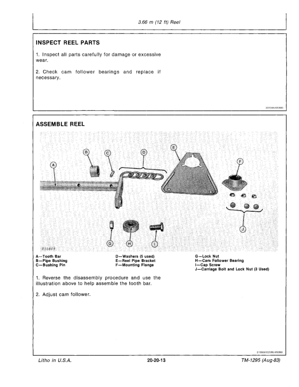 John Deere Row Crop (1 Row, 2 Row, 3 Row, 4 Row) Harvesting Unit Technical Repair Manual (TM1295) Workshop Guide