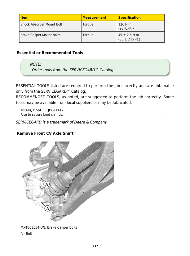 John Deere RSX860i Gator Recreational Vehicle Repair Manual (S.N after 010001-) Workshop Guide