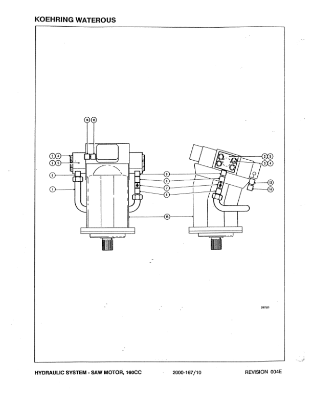 Koehring 18 Inch, 20 Inch (Tigercat) Felling Heads (SN 68280-970775 & 64150-970775) Parts Catalog Manual Workshop Guide