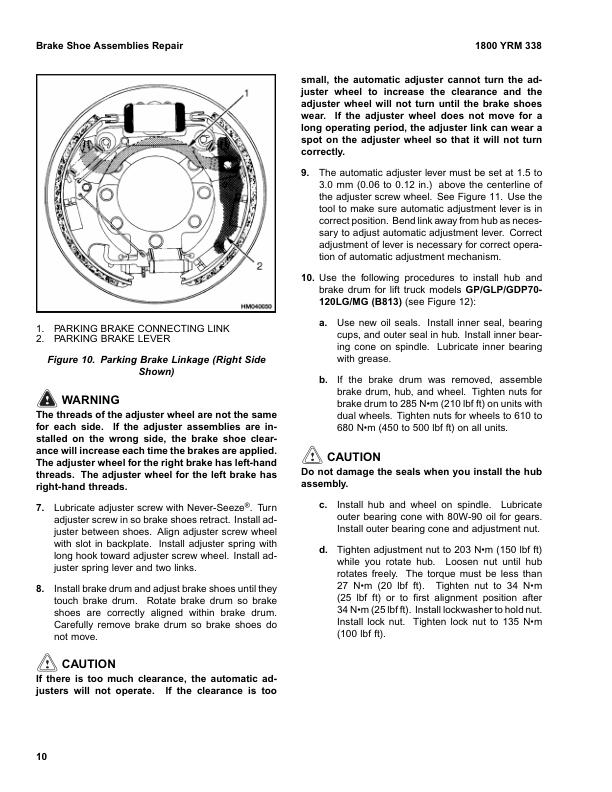Yale ERC070HH, ERC080HH, ERC100HH, ERC120HH Forklift C841 Service Repair Manual Workshop Guide