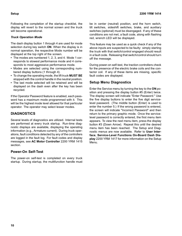 Yale ESC030AC, ESC035AC, ESC040AC Electric Forklift B883 Service Repair Manual Workshop Guide