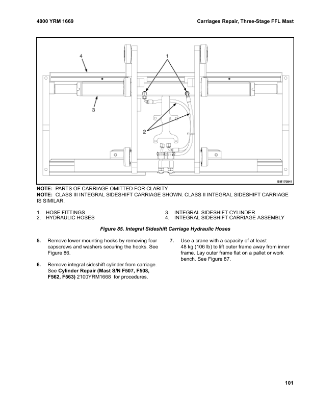 Yale GC040VX, GLC040VX, GC070VX, GLC070VX, GC55SVX, GLC55SVX Forklift B910 Service Repair Manual Workshop Guide