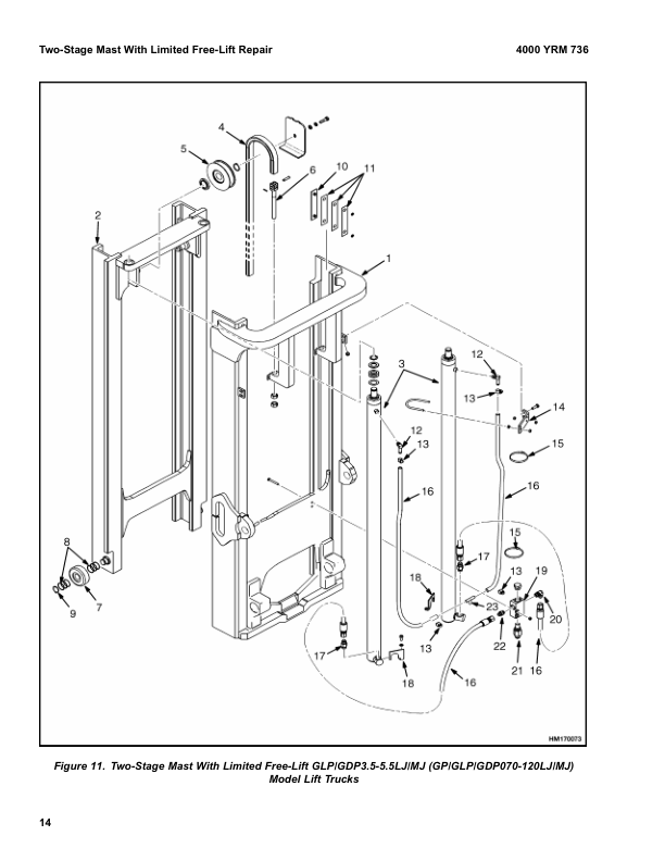 Yale GC70LJ, GC80LJ, GC100MJ, GC120MJ Forklift C818 Service Repair Manual Workshop Guide