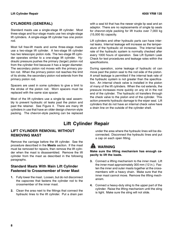 Yale GDP60CA, GDP70CA Forklift A878 Service Repair Manual Workshop Guide