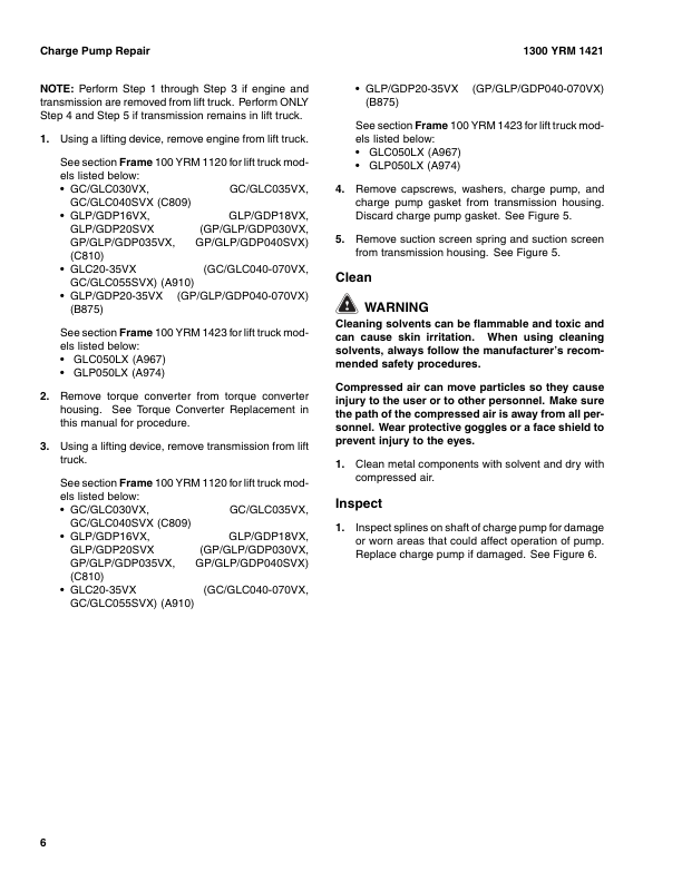 Yale GLP050LX, GDP50LX Forklift A974 Service Repair Manual Workshop Guide