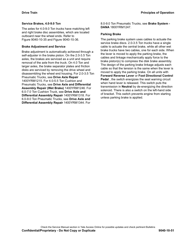 Yale GLP40VX5, GLP40VX6, GLP45VX6, GLP50VX, GLP55VX Forklift H813 Series Repair Manual Workshop Guide