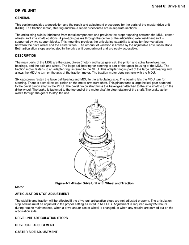 Yale NR045CA, NR045GA Forklift A861 Service Repair Manual Workshop Guide
