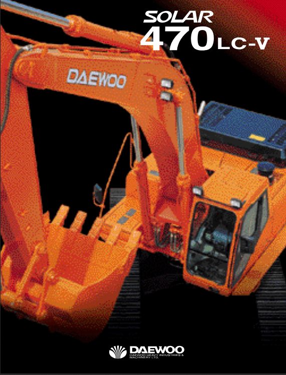 Doosan Daewoo Solar S470LC-V Excavator Service Manual Workshop Guide