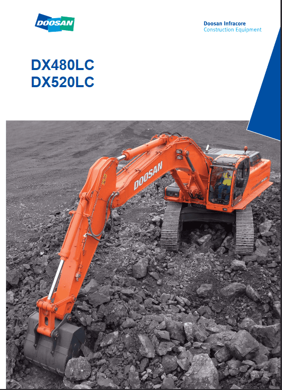 Doosan Daewoo DX480LC, DX520LC Excavator Service Manual Workshop Guide