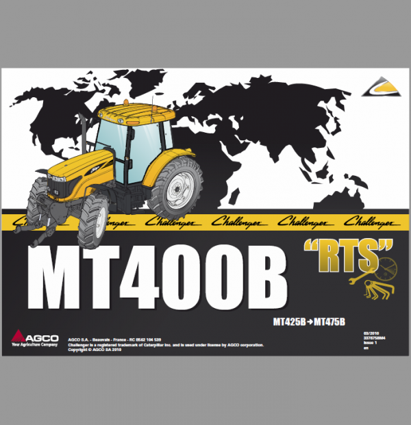Challenger MT425B, MT445B, MT455B Tractor Service Manual Workshop Guide