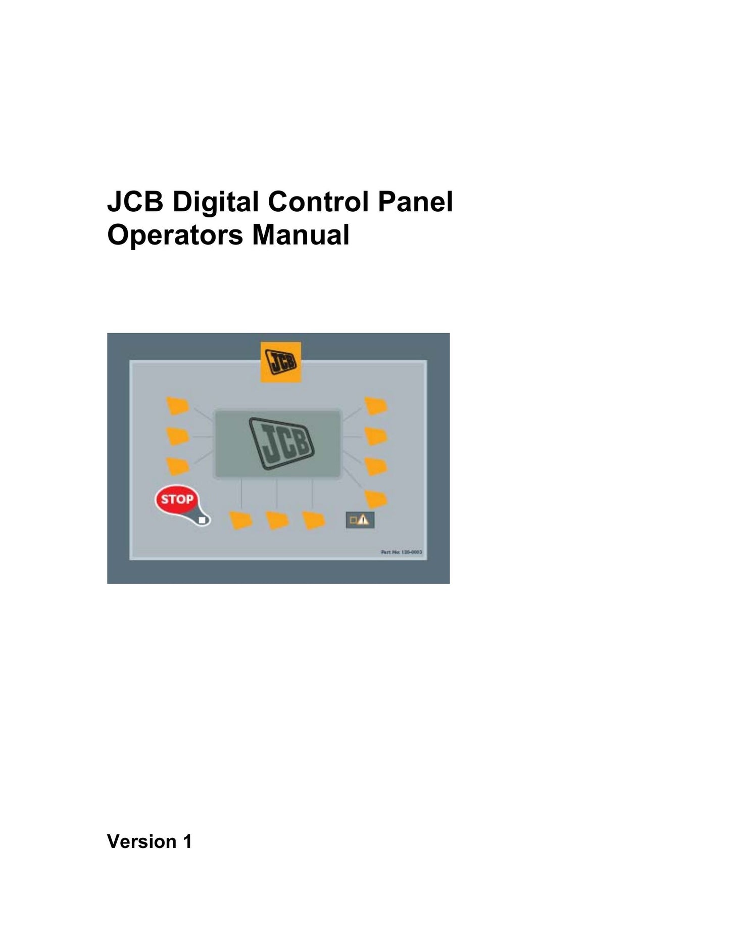JCB Digital Control Panel Factory Workshop Operator Manual 9806-4800