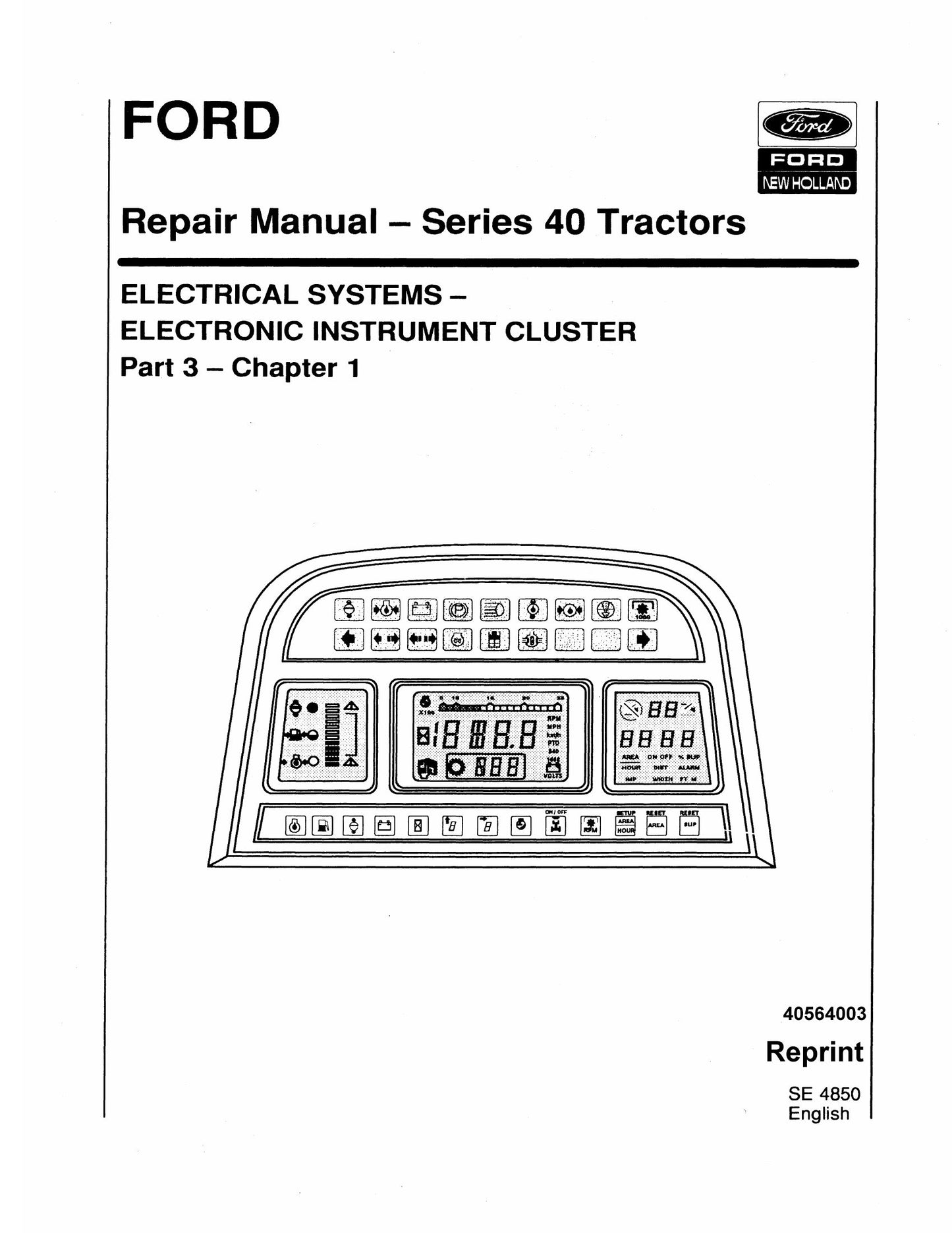 FORD Series 40 Tractor Factory Workshop Repair Manual 40564003