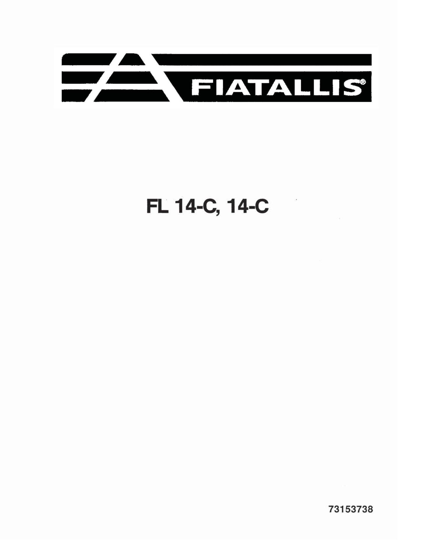 FIATALLIS FL 14-C Bulldozer Factory Workshop Service Manual 73153738