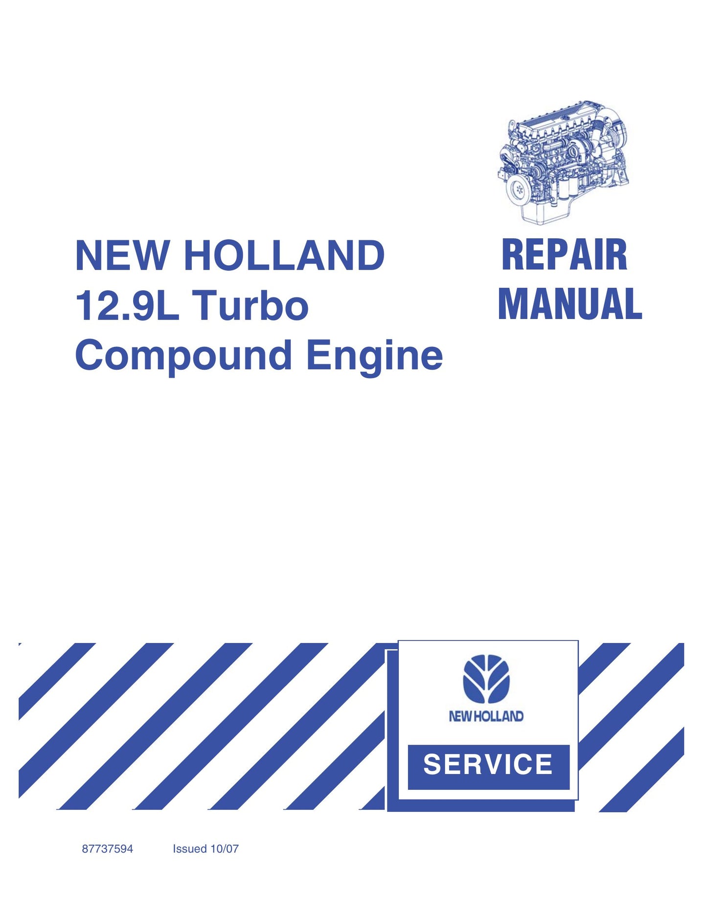 New Holland CURSOR (F3C) Engine Factory Workshop Repair Manual 87737594
