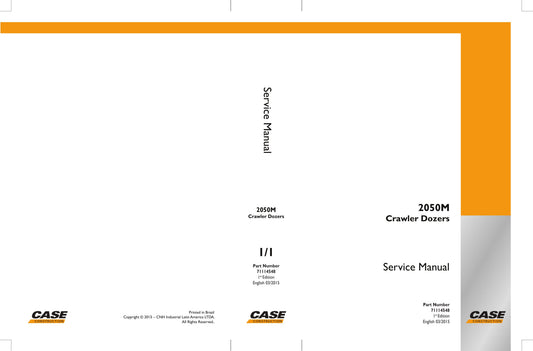 CASE 2050M Bulldozer Factory Workshop Service Manual 71114548