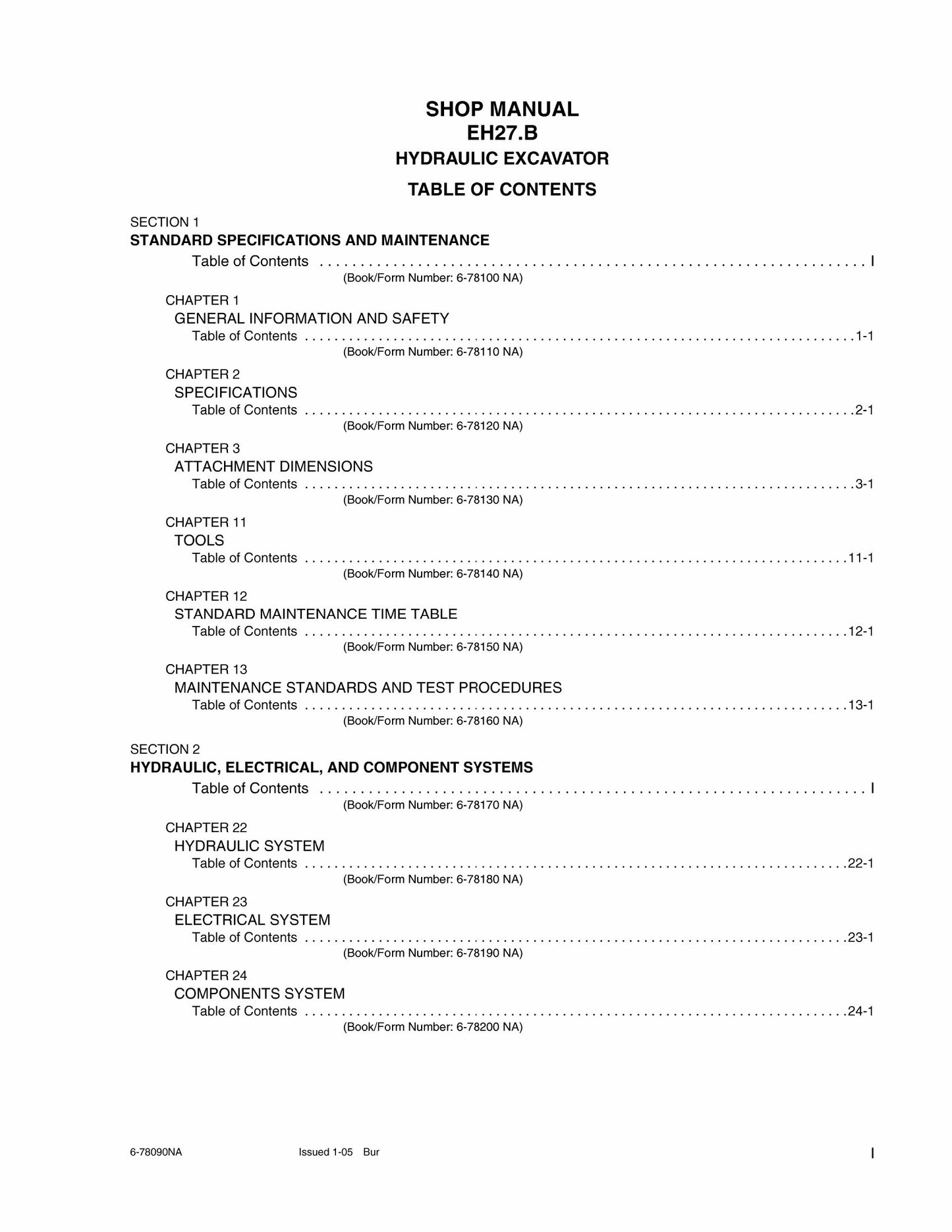 New Holland EH27.B Hydraulic Excavator Factory Workshop Shop Manual