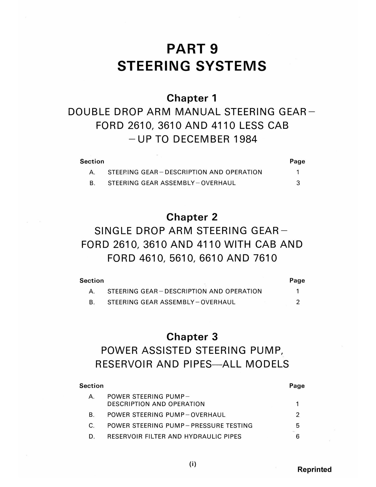 Ford 2610 2910 3610 3910 4110 4610 5610 6610 6710 7610 7710 Tractor Factory Workshop Service Manual
