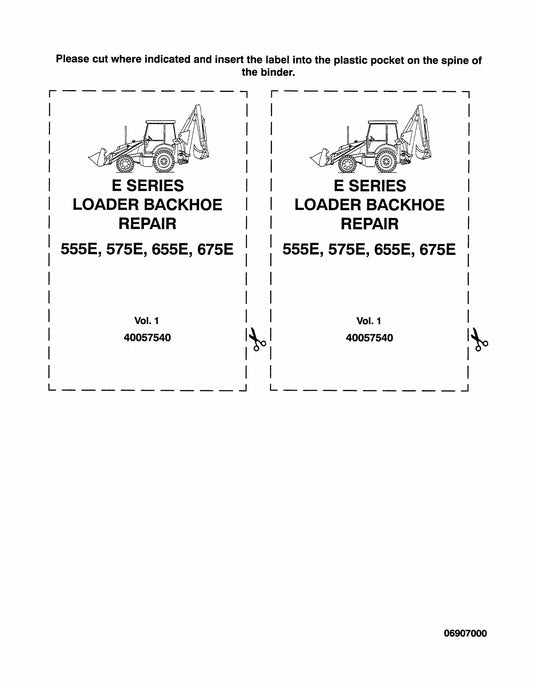 CASE 555E 575E 655E 675E Backhoe Loader Factory Workshop Repair Manual