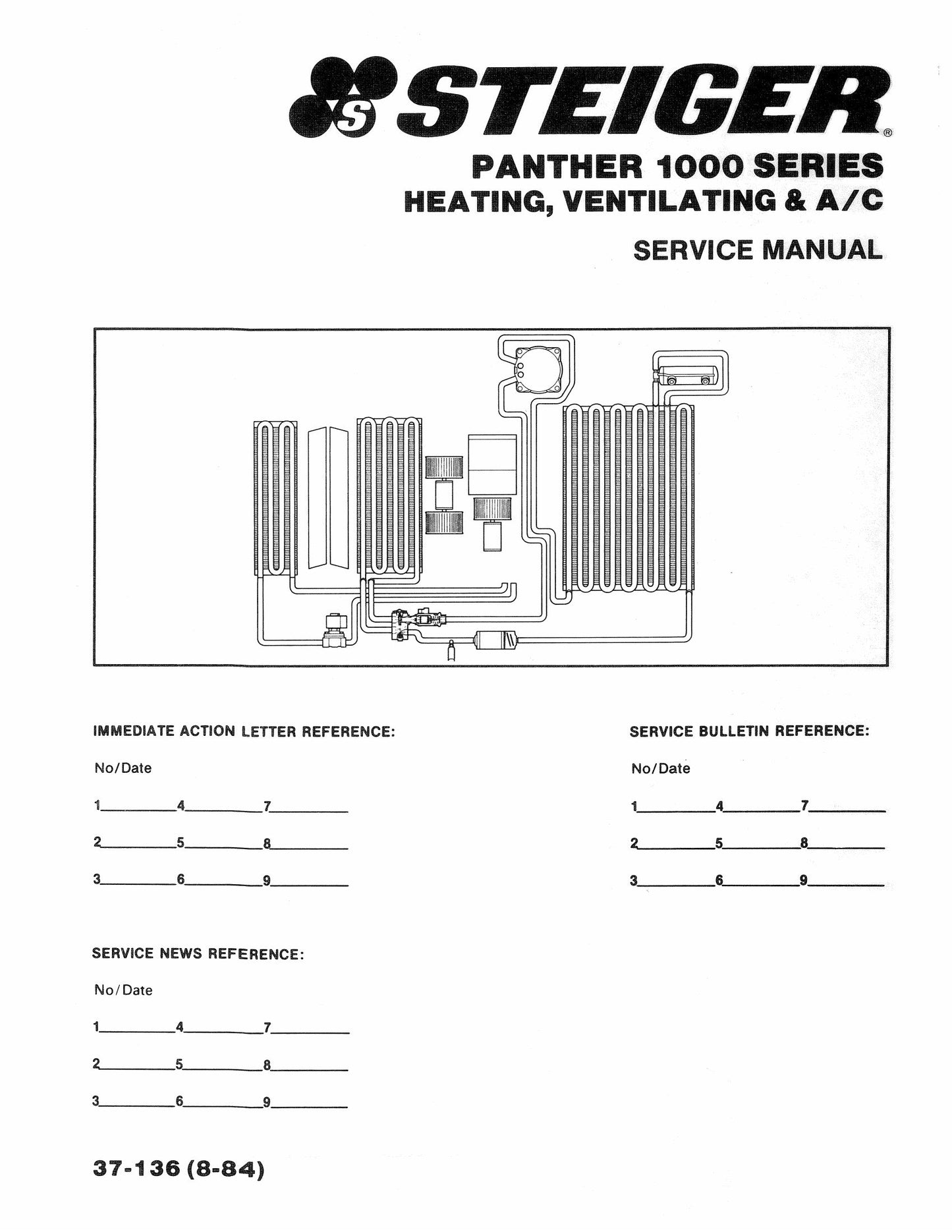 STEIGER PANTHER 1000 SERIES Tractor Factory Workshop Service Manual 37-136