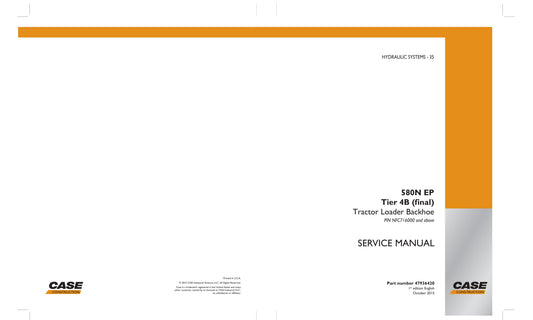 CASE 580N Backhoe Loader Factory Workshop Service Manual 47936420