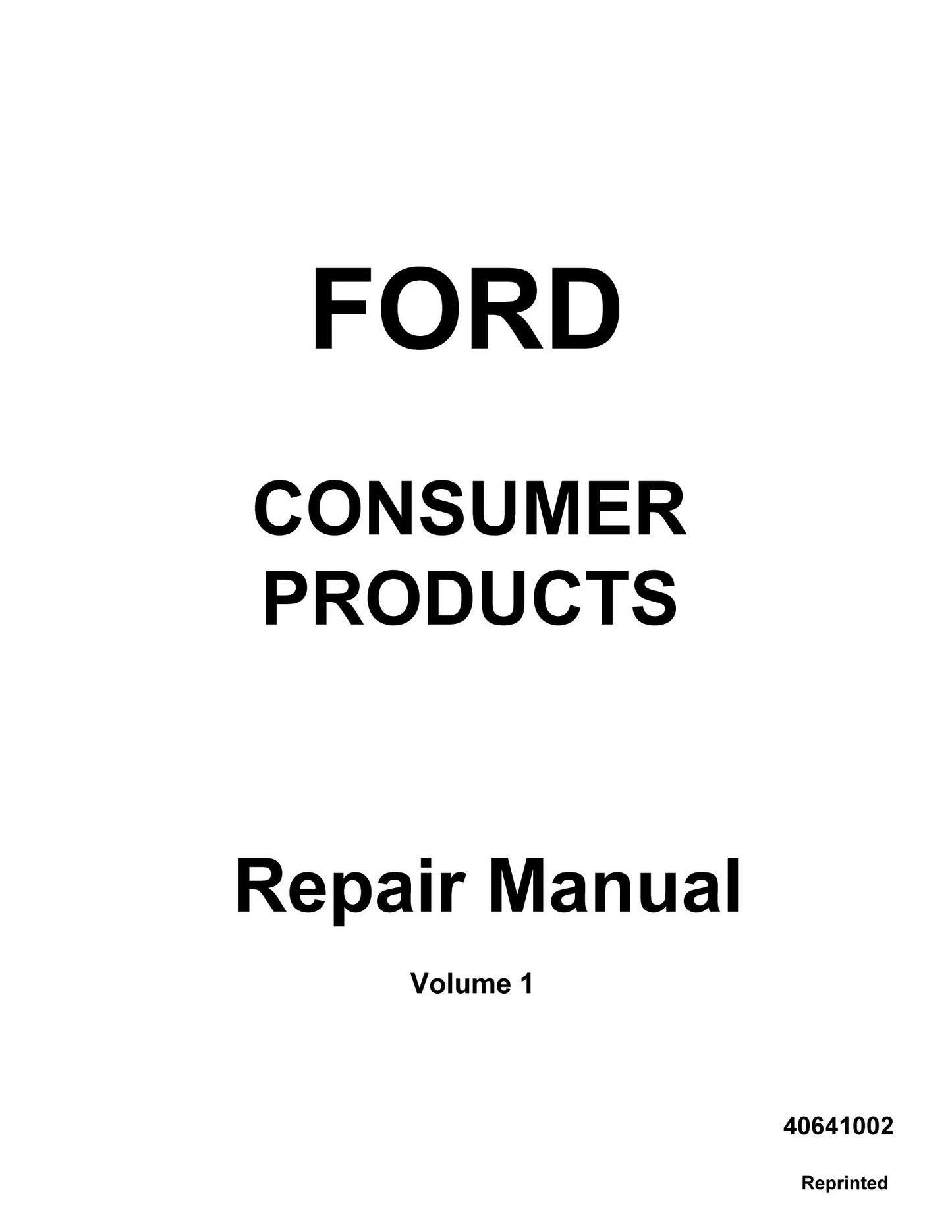 FORD LGT12 LGT17 LGT12H LGT17H Lawn & Garden Tractor Factory Workshop Repair Manual 40641002