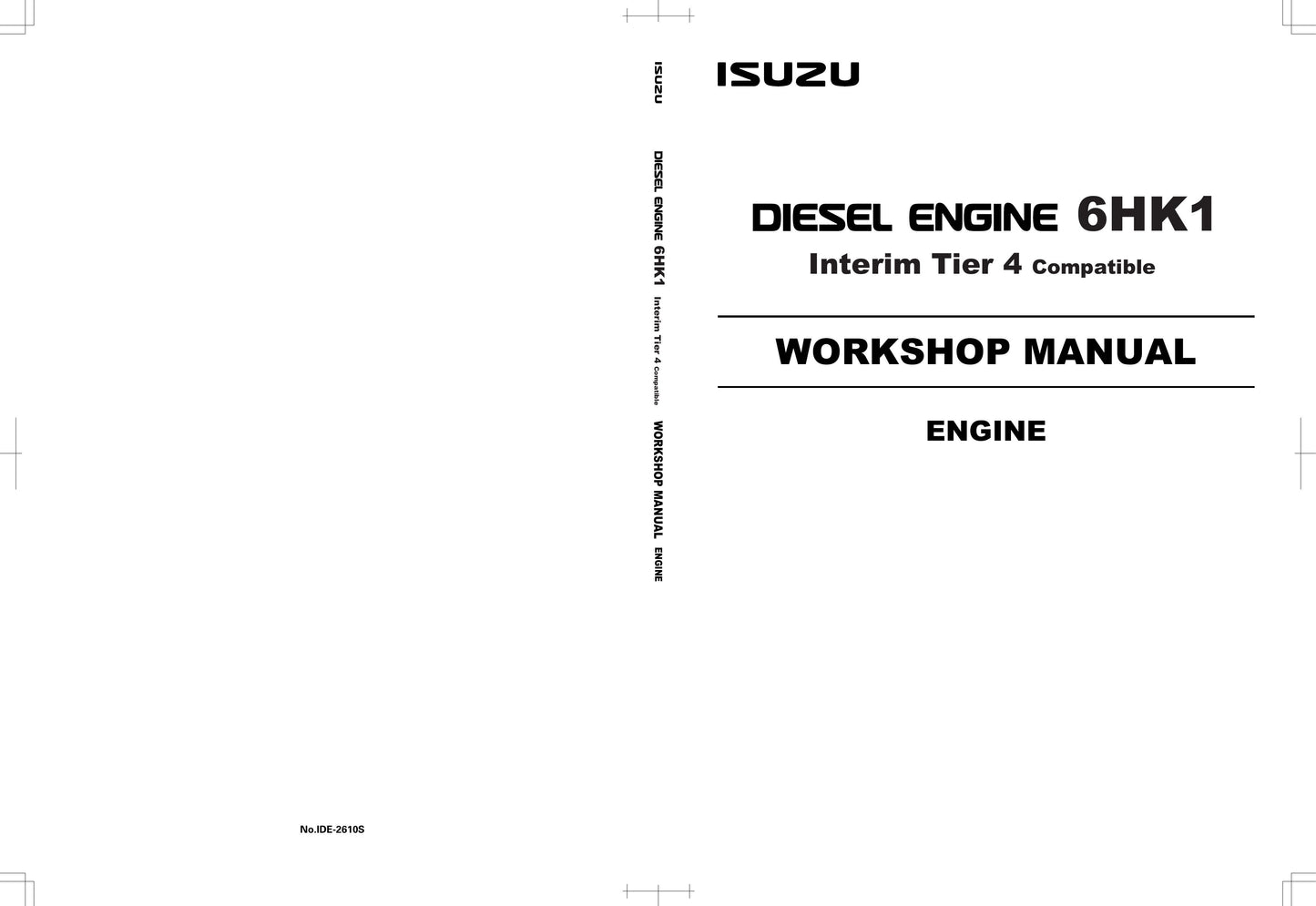 ISUZU 6HK1 Engine Workshop Manual IDE-2610