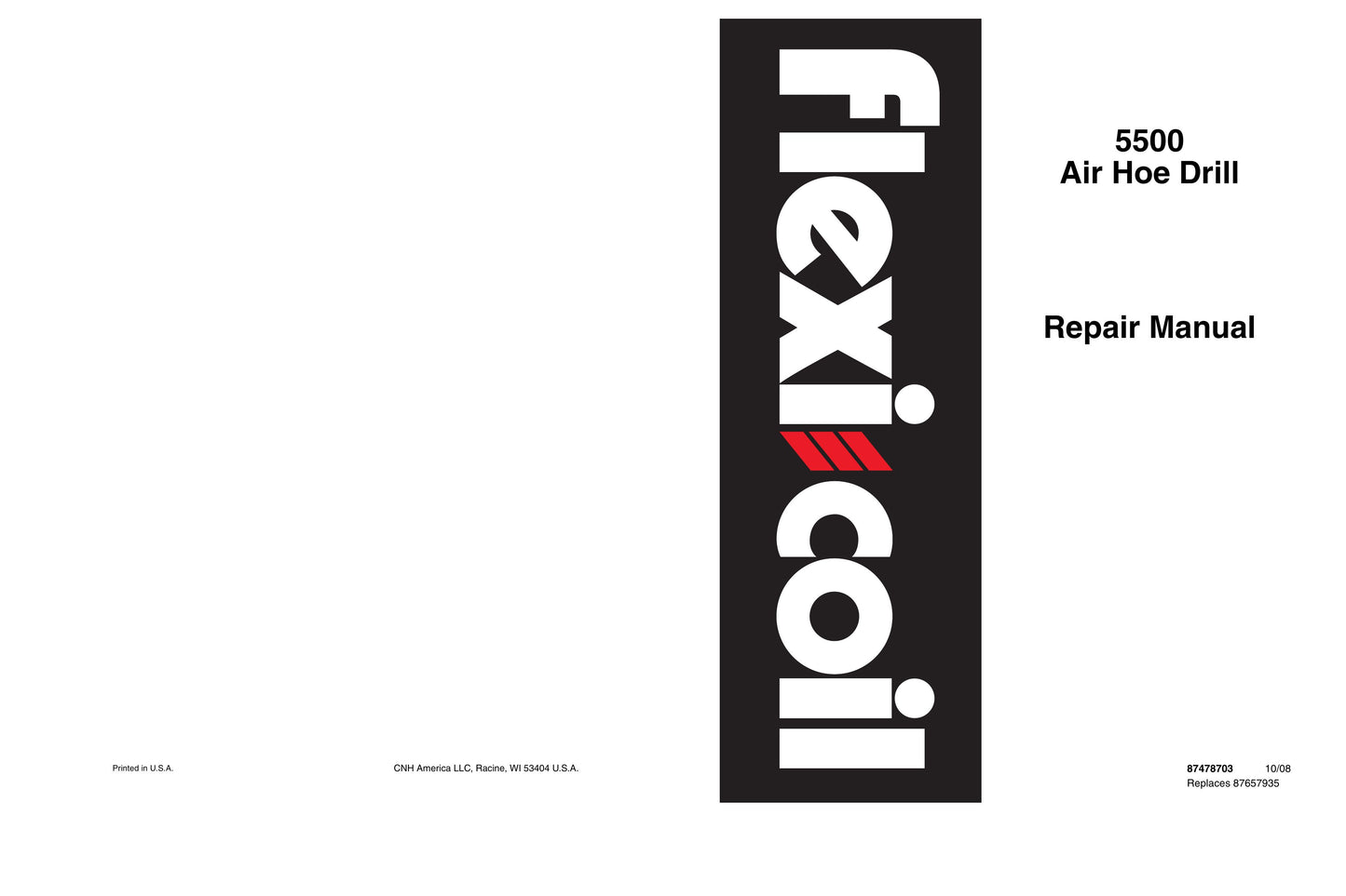 Flexi-Coil 5500 Air Hoe Drill Factory Workshop Repair Manual 87478703