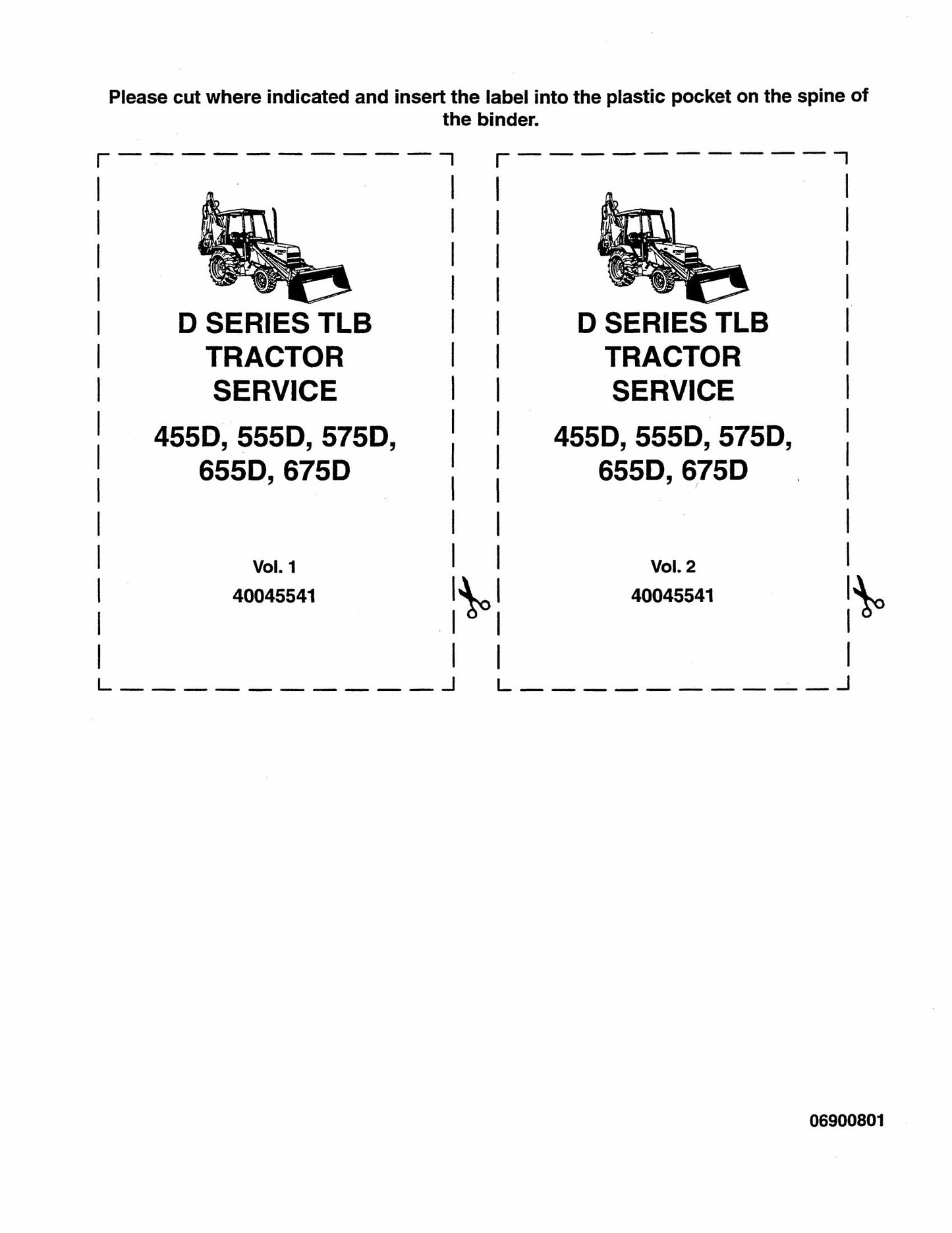 Ford New Holland 455D 555D 575D 655D 675D Backhoe Loader Factory Workshop Repair Manual 40045541