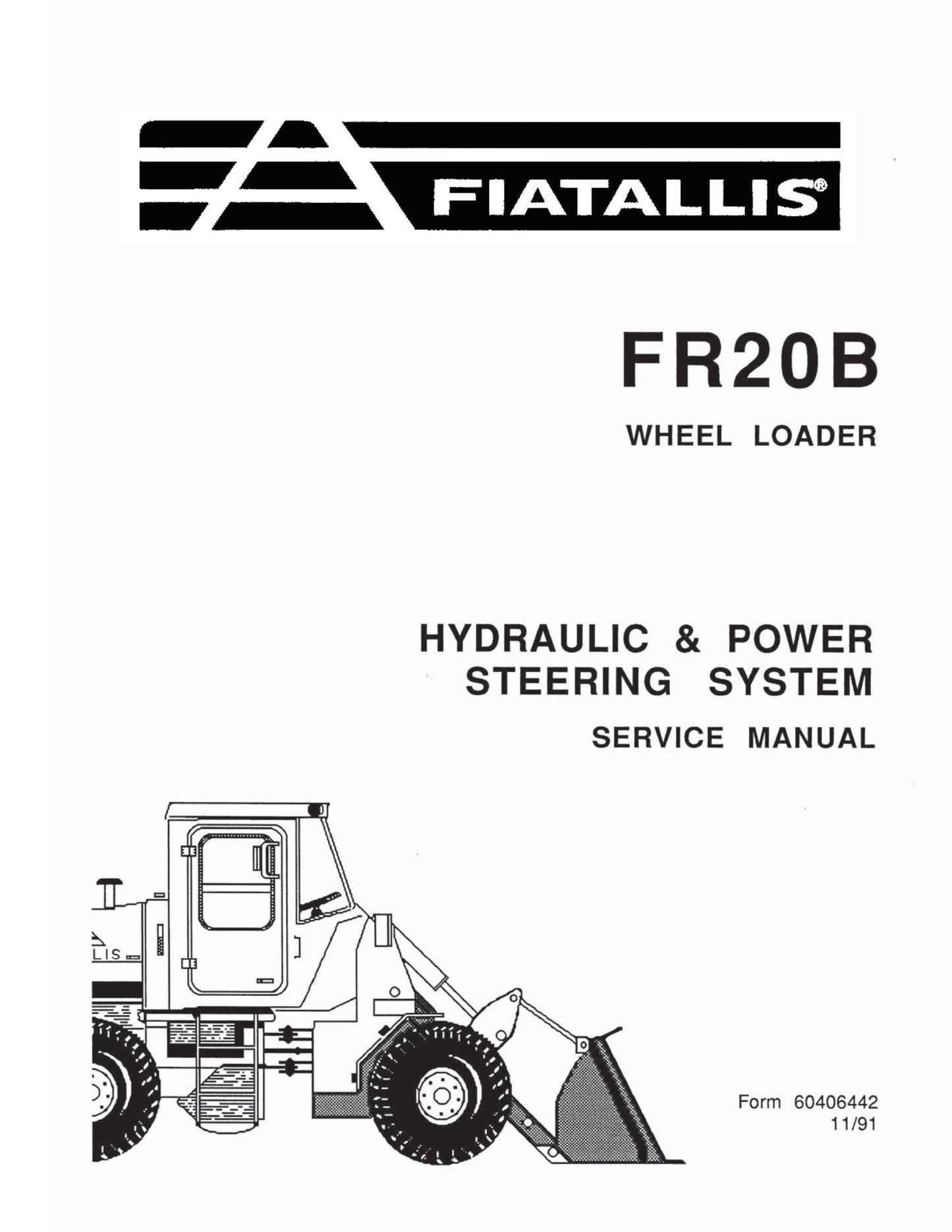 FIATALLIS FR20B Wheel Loader Factory Workshop Service Manual 60406442